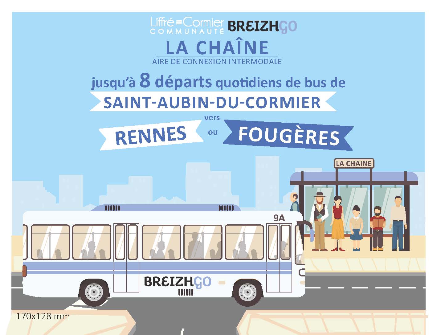 Ligne 9a Rennes Fougères 2020 2021 A Saint-Aubin-du-Cormier, l'arrêt "La Chaîne" prend son rythme de croisière  ! - Liffré-Cormier Communauté